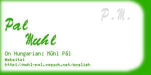 pal muhl business card